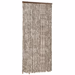 vidaXL Insect Curtain Taupe and White 100x220 cm Chenille Doorway Screen Blind