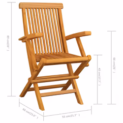 VidaXL 312277 outdoor chair Terrace Teak - Additional view 7