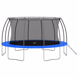 vidaXL Trampoline Set Round 488x90 cm 150 kg Outdoor Play Equipment Bouncer