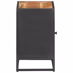 vidaXL Rough Mango Wood Bedside Cabinet Natural Cane Nightstand Furniture - Additional view 5