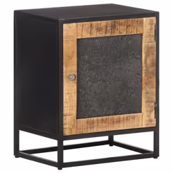 vidaXL Rough Mango Wood Bedside Cabinet Nightstand Coffee Table Home Furniture - Additional view 10