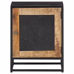 vidaXL Rough Mango Wood Bedside Cabinet Nightstand Coffee Table Home Furniture