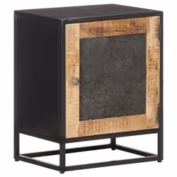 vidaXL Rough Mango Wood Bedside Cabinet Nightstand Coffee Table Home Furniture - Additional view 8