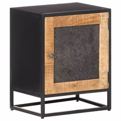 vidaXL Rough Mango Wood Bedside Cabinet Nightstand Coffee Table Home Furniture - Additional view 9