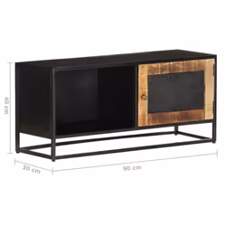 vidaXL Rough Mango Wood TV Cabinet Console Table Stereo Media Stand Sideboard