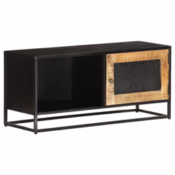 vidaXL Rough Mango Wood TV Cabinet Console Table Stereo Media Stand Sideboard - Additional view 6