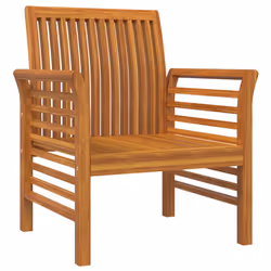 VidaXL 312138 outdoor chair Terrace Padded seat Acacia wood Grey - Additional view 4
