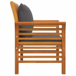 VidaXL 312138 outdoor chair Terrace Padded seat Acacia wood Grey - Additional view 6