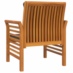 VidaXL 312138 outdoor chair Terrace Padded seat Acacia wood Grey - Additional view 7