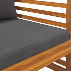 VidaXL 312138 outdoor chair Terrace Padded seat Acacia wood Grey - Additional view 8