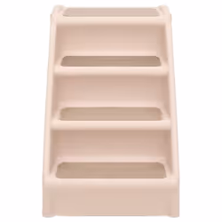 vidaXL Folding Dog Stairs Cream Non-skid Pet Furniture Puppy Step Ladder Ramp