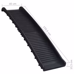 vidaXL Folding Dog Ramp Black Pet Furniture Cat Dog Doggy Bridge Puppy Ramp - Additional view 7