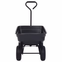 vidaXL Garden Tipping Hand Cart Hand Truck Wheelbarrow 300 kg 75L Black/Green - black - Additional view 4