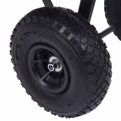 vidaXL Garden Tipping Hand Cart Hand Truck Wheelbarrow 300 kg 75L Black/Green - black - Additional view 5