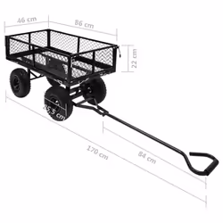 vidaXL Garden Hand Trolley Black 250 kg Hand Truck Wheelbarrow Dolly Garden - Additional view 10