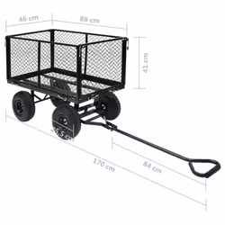 vidaXL Garden Hand Trolley Black 350 kg Hand Truck Wheelbarrow Dolly Garden - Additional view 10