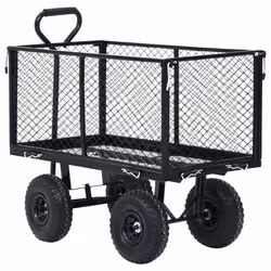 vidaXL Garden Hand Trolley Black 350 kg Hand Truck Wheelbarrow Dolly Garden - Additional view 2