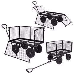 vidaXL Garden Hand Trolley Black 350 kg Hand Truck Wheelbarrow Dolly Garden - Additional view 6