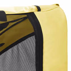 vidaXL Pet Bike Trailer Dog Carrier Stroller Bicycle Trailer Yellow and Black - Additional view 5