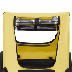vidaXL Pet Bike Trailer Dog Carrier Stroller Bicycle Trailer Yellow and Black - Additional view 6