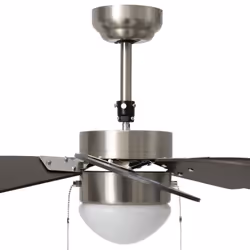 vidaXL Ceiling Fan with Light Dark Brown Ventilator Climate Control Accessory - Additional view 5