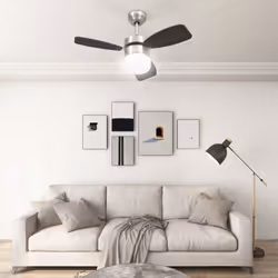 vidaXL Ceiling Fan with Light and Remote Control Dark Brown Ventilator Summer