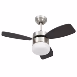 vidaXL Ceiling Fan with Light and Remote Control Dark Brown Ventilator Summer - Additional view 5