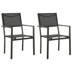 VidaXL 313077 outdoor chair Terrace Steel, Textile Black