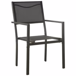 VidaXL 313077 outdoor chair Terrace Steel, Textile Black