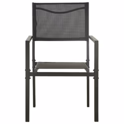 VidaXL 313077 outdoor chair Terrace Steel, Textile Black