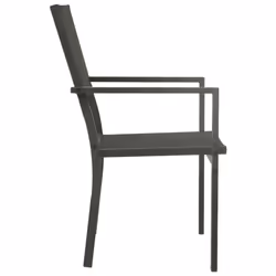 VidaXL 313078 outdoor chair Terrace Steel, Textile Black - Additional view 4