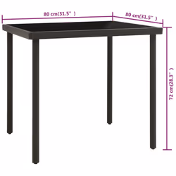VidaXL 313092 outdoor table Black, Anthracite