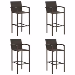 VidaXL 313454, Terrace, Polyrattan, Steel, Brown, 520 mm, 560 mm, 1180 mm