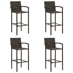 VidaXL 313454 outdoor chair Terrace Polyrattan, Steel Brown