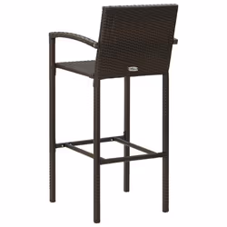 VidaXL 313454 outdoor chair Terrace Polyrattan, Steel Brown - Additional view 5