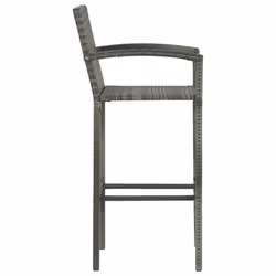 VidaXL 313456 outdoor chair Terrace Polyrattan, Steel Grey - Additional view 4