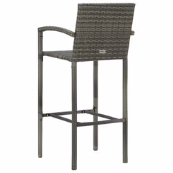 VidaXL 313456 outdoor chair Terrace Polyrattan, Steel Grey - Additional view 5