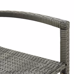 VidaXL 313456 outdoor chair Terrace Polyrattan, Steel Grey - Additional view 6