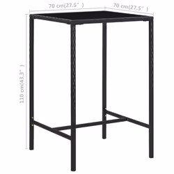 VidaXL 313458 outdoor table Black - Additional view 6