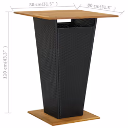 VidaXL 313465 outdoor table Black - Additional view 6