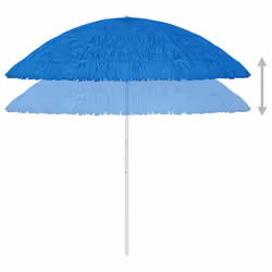 vidaXL Hawaii Beach Parasol Outdoor Umbrella Sun Shelter Canopy Sunshade Blue - Additional view 4