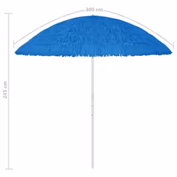 vidaXL Hawaii Beach Parasol Outdoor Umbrella Sun Shelter Canopy Sunshade Blue - Additional view 7
