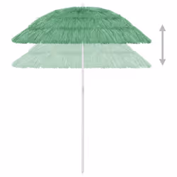 vidaXL Hawaii Beach Parasol Outdoor Umbrella Sun Shelter Canopy Sunshade Green - Additional view 4