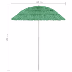 vidaXL Hawaii Beach Parasol Outdoor Umbrella Sun Shelter Canopy Sunshade Green - Additional view 7