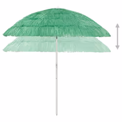 vidaXL Hawaii Beach Parasol Outdoor Umbrella Sun Shelter Canopy Sunshade Green - Additional view 3