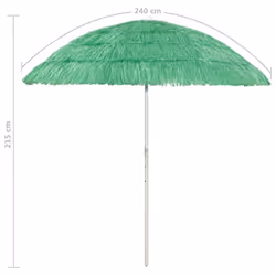 vidaXL Hawaii Beach Parasol Outdoor Umbrella Sun Shelter Canopy Sunshade Green - Additional view 6
