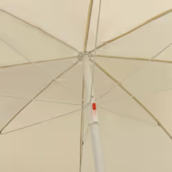 vidaXL Beach Umbrella Garden Sunshade Outdoor Sun Shelter Patio Canopy Parasol - sand yellow, 240 cm - Additional view 4