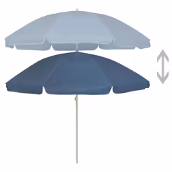 vidaXL Beach Parasol Outdoor Umbrella Sun Shelter Patio Canopy Sunshade Blue