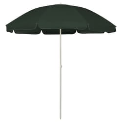 vidaXL Beach Umbrella Garden Sunshade Outdoor Sun Shelter Patio Canopy Parasol - green, 240 cm