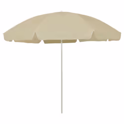 vidaXL Beach Umbrella Garden Sunshade Outdoor Sun Shelter Patio Canopy Parasol - sand yellow, 300 cm